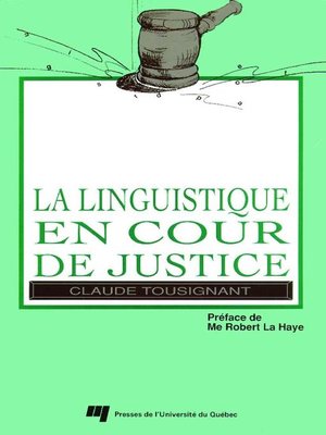 cover image of La linguistique en cour de justice